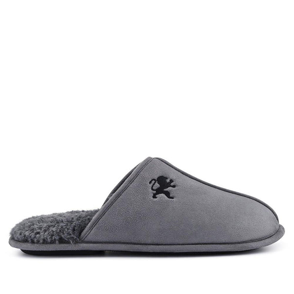pavers Faux-Fur-Lined Mule Slippers - Grey