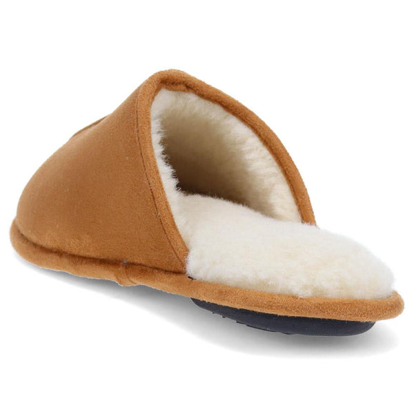 Pavers Faux-Fur-Lined Mule Slippers - Tan