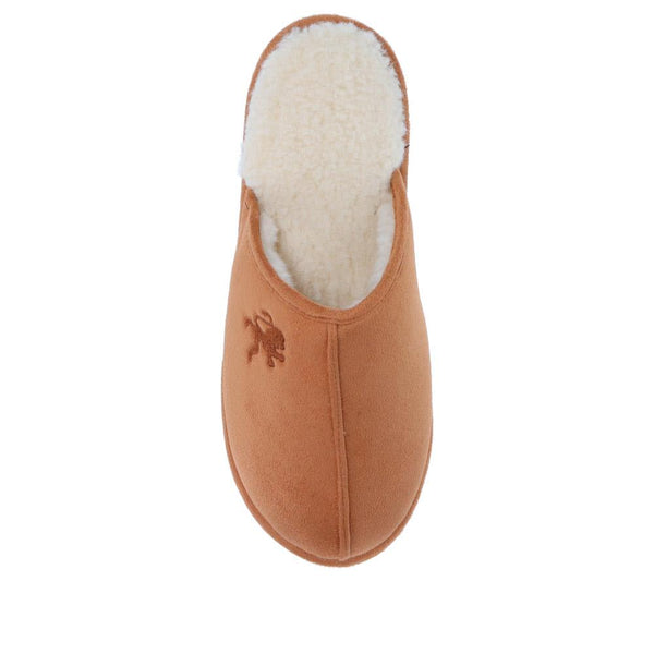 Pavers Faux-Fur-Lined Mule Slippers - Tan