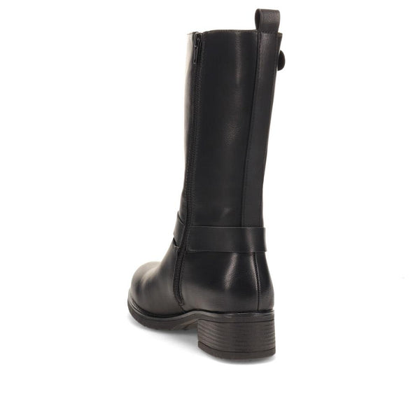Pavers Faux-Leather Long Boots - Black