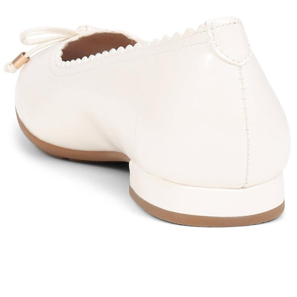 Pavers Flat Ballet Pumps - Pearl