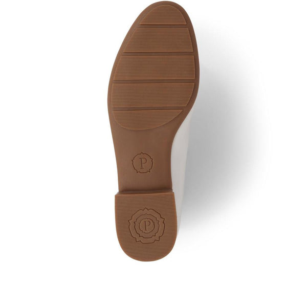 Pavers Flat Ballet Pumps - Pearl