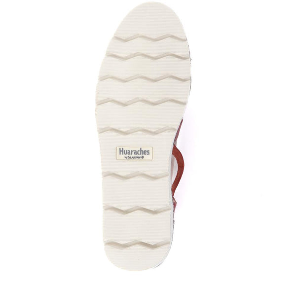 Pavers Flat Buckle Sandals - Red