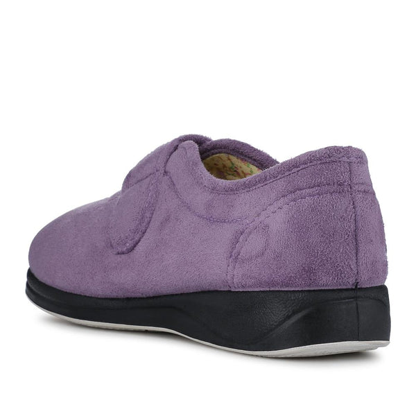 Pavers Flat-Heeled Touch-Fasten Slippers - Lavender