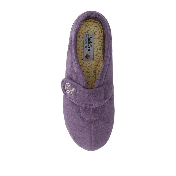 Pavers Flat-Heeled Touch-Fasten Slippers - Lavender
