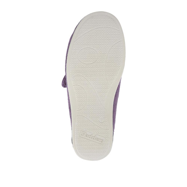 Pavers Flat-Heeled Touch-Fasten Slippers - Lavender