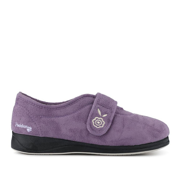 pavers Flat-Heeled Touch-Fasten Slippers - Lavender