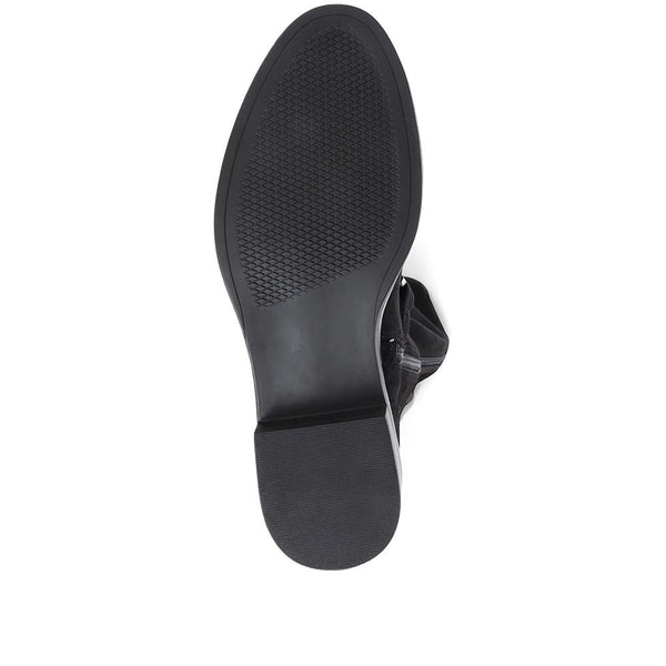 Pavers Flat Knee High Boots - Black