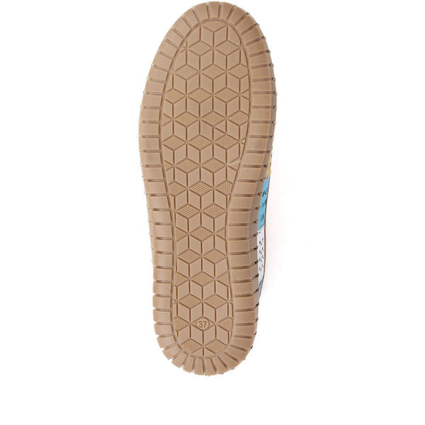 Pavers Flat Leather Ballerina Shoes - Multi