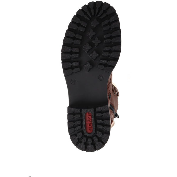 Pavers Fleece Trimmed Lace Up Ankle Boots - Tan