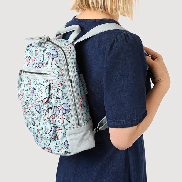 Pavers Floral Backpack - Light Blue