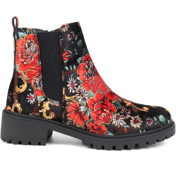 pavers Floral Chelsea Boots - Floral