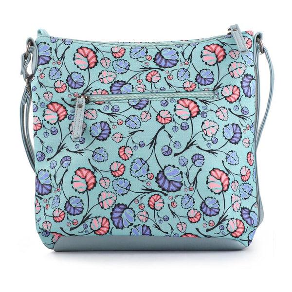 Pavers Floral Cross-Body Bag - Light Blue