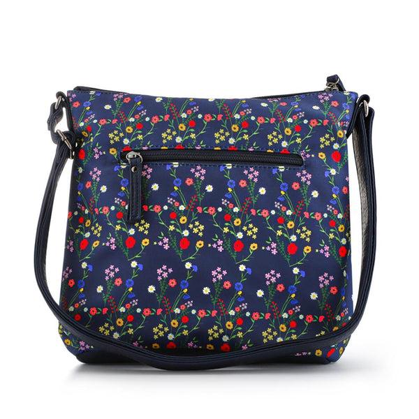 Pavers Floral Cross-Body Bag - Navy Floral