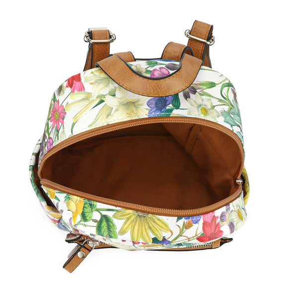 Pavers Floral Rucksack - White Multi