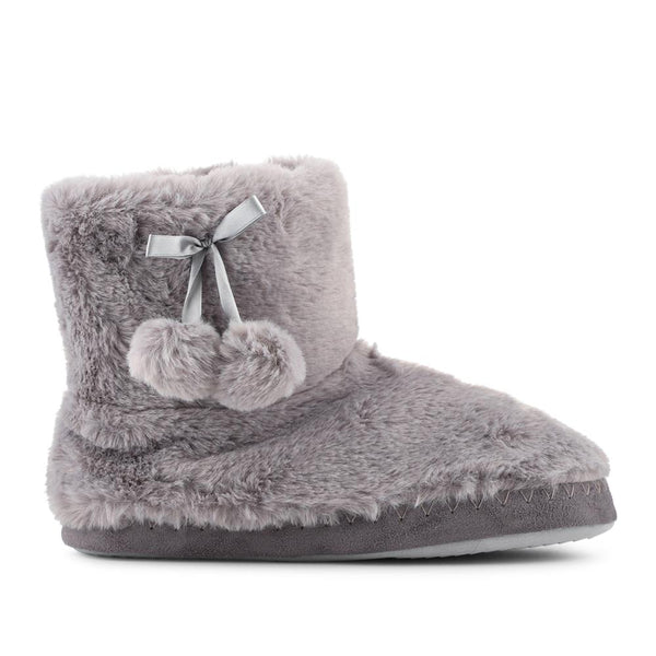 pavers Fluffy Slippers Boots - Grey