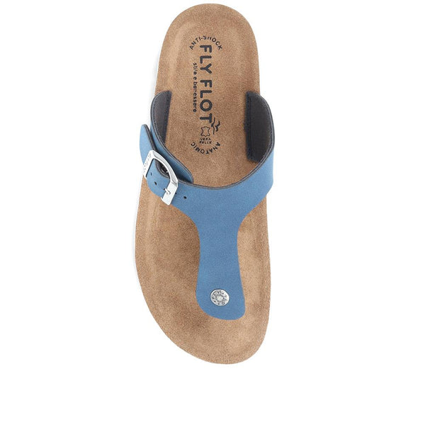 Pavers Fly Flot Toe Post Sandals - Blue