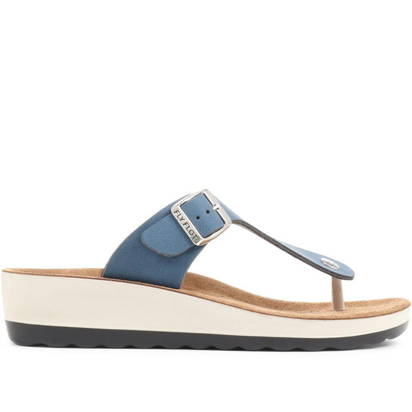 pavers Fly Flot Toe Post Sandals - Blue