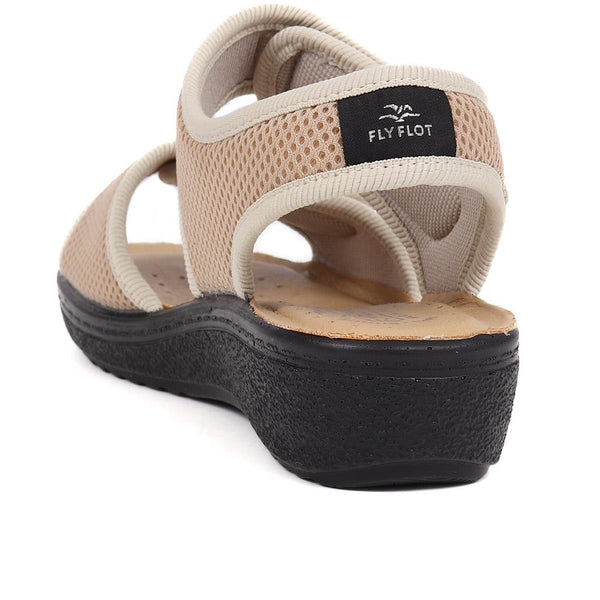 Pavers Fly Flot Touch-Fastening Sandals - Beige