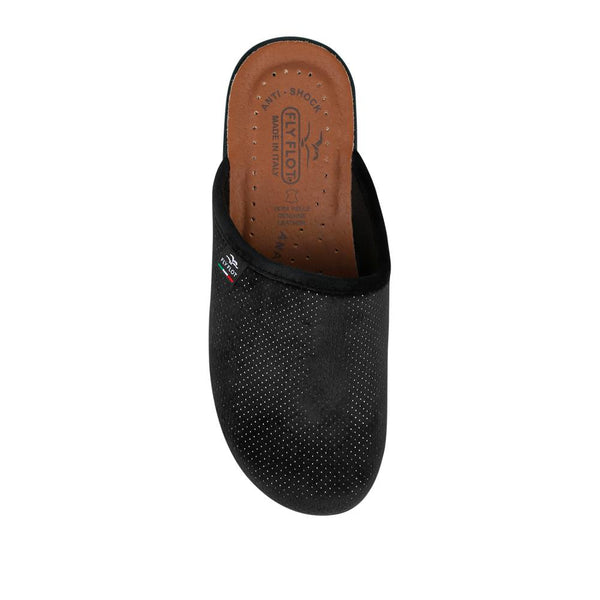 Pavers Fly Flot Velour Slip On Shoes - Black