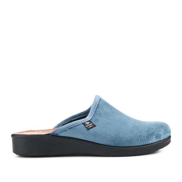 pavers Fly Flot Velour Slip On Shoes - Blue