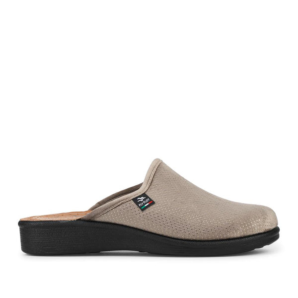 Pavers Fly Flot Velour Slip On Shoes - Taupe