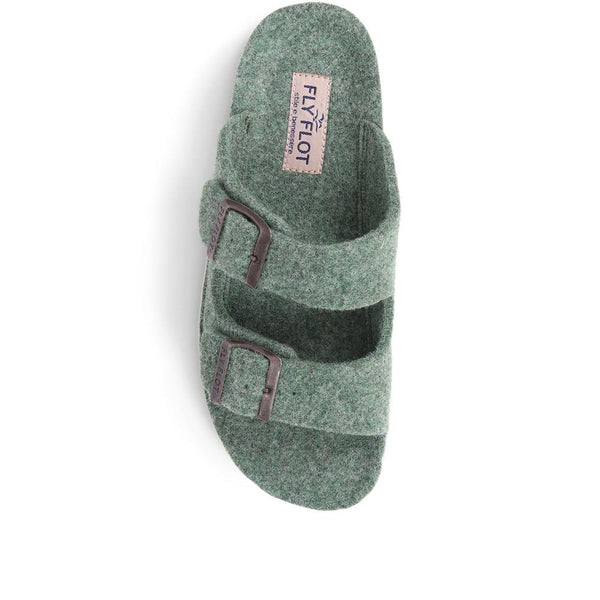 Pavers FlyFlot Dual Strap Slippers - Green