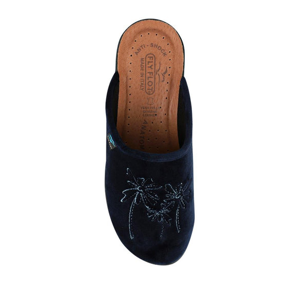 Pavers FlyFlot Engraved Self-Moulding Mules - Navy