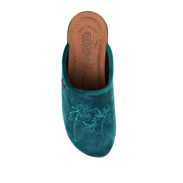 Pavers FlyFlot Engraved Self-Moulding Mules - Teal
