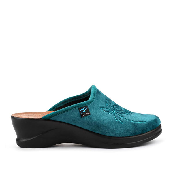 pavers FlyFlot Engraved Self-Moulding Mules - Teal