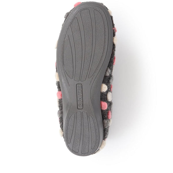 Pavers Full Slippers - Dark Grey Multi