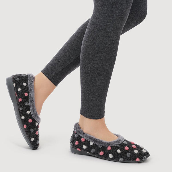 Pavers Full Slippers - Dark Grey Multi