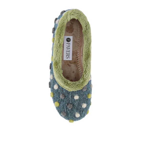 Pavers Full Slippers - Green Multi