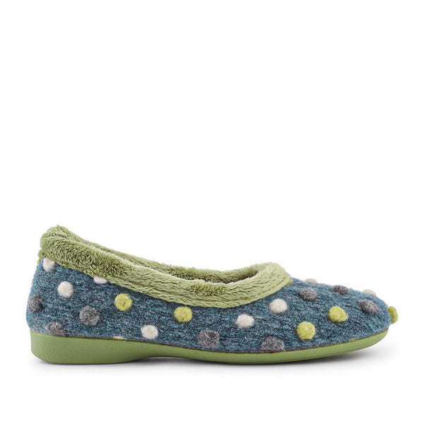 pavers Full Slippers - Green Multi