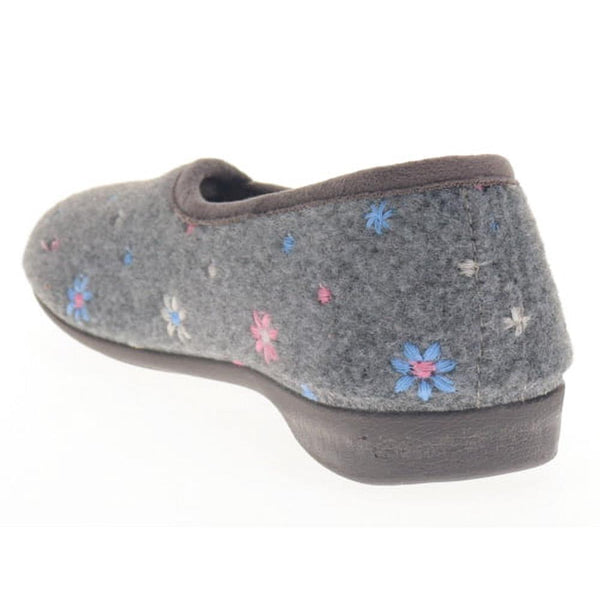 Pavers Full Slippers - Grey Floral