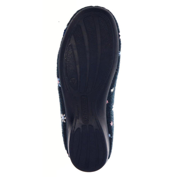 Pavers Full Slippers - Navy Floral
