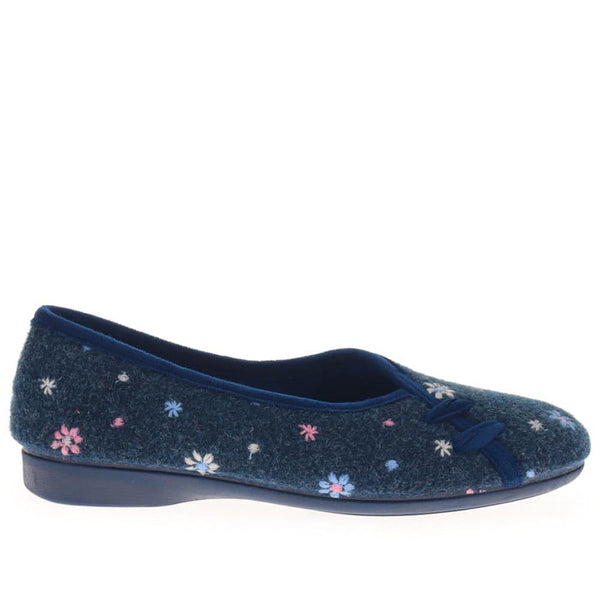 pavers Full Slippers - Navy Floral