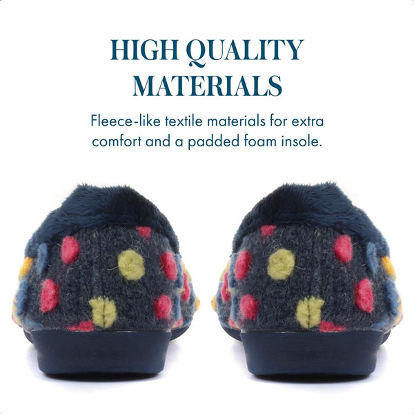 Pavers Full Slippers - Navy Multi