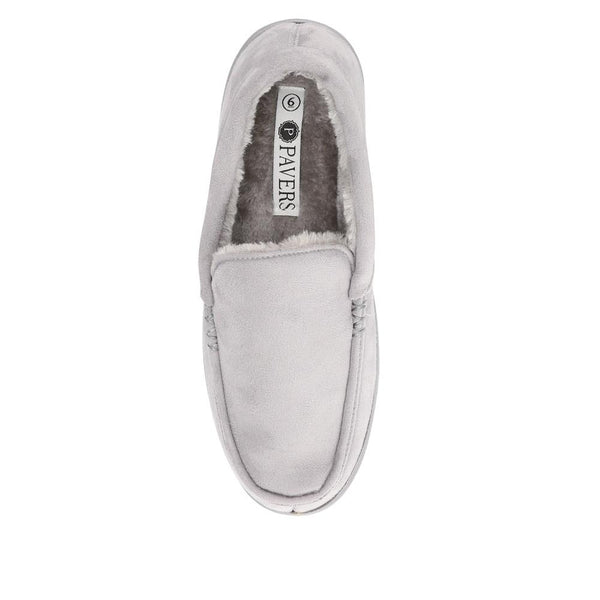 Pavers Fur-Lined Slippers - Grey