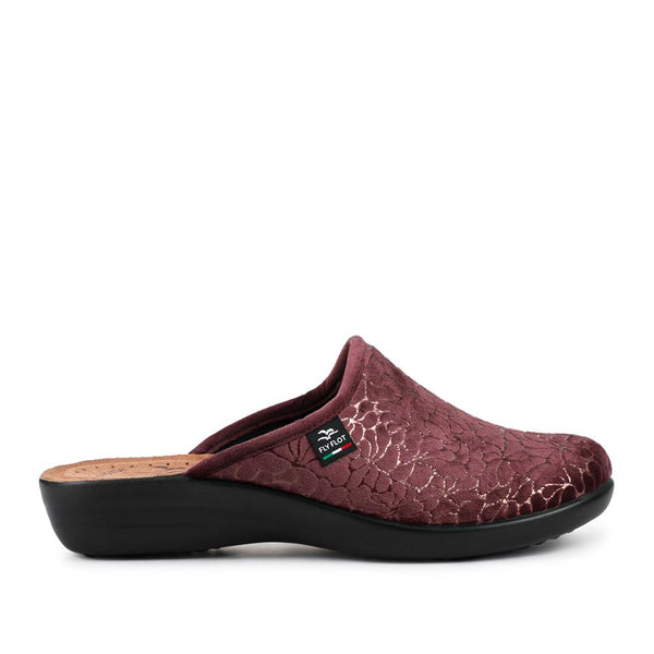 pavers FylFlot Self-Moulding Velour Mules - Plum