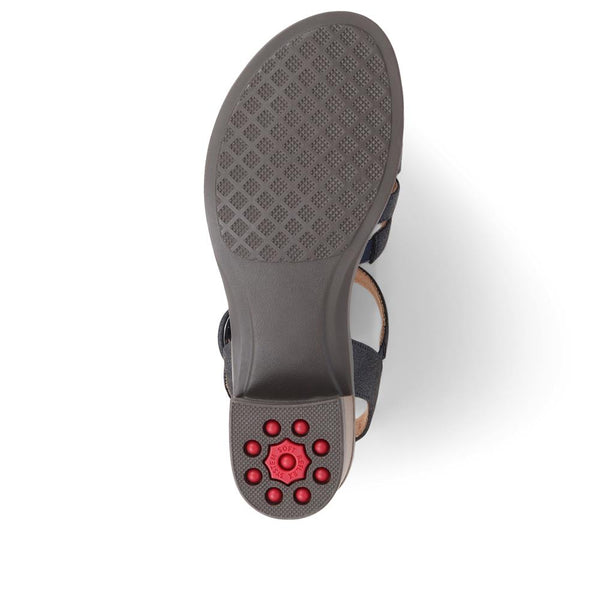 Pavers Gladiator Low Heeled Sandal - Navy