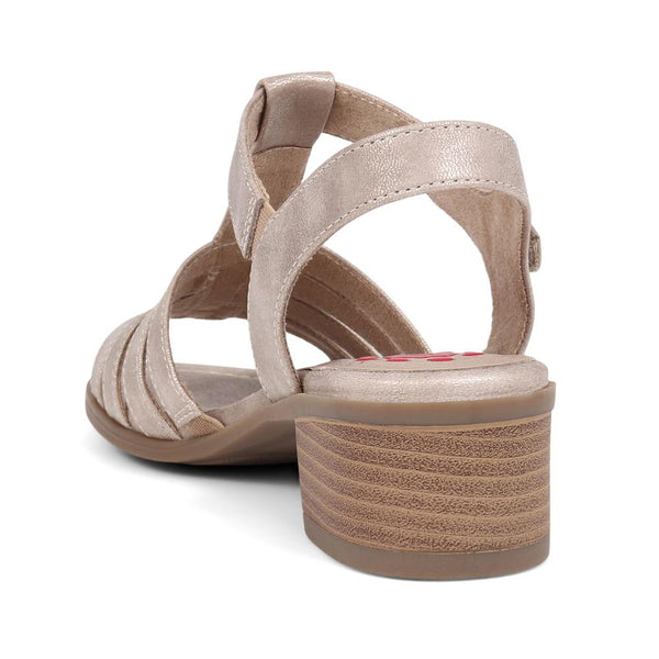 Pavers Gladiator Low Heeled Sandal - Taupe