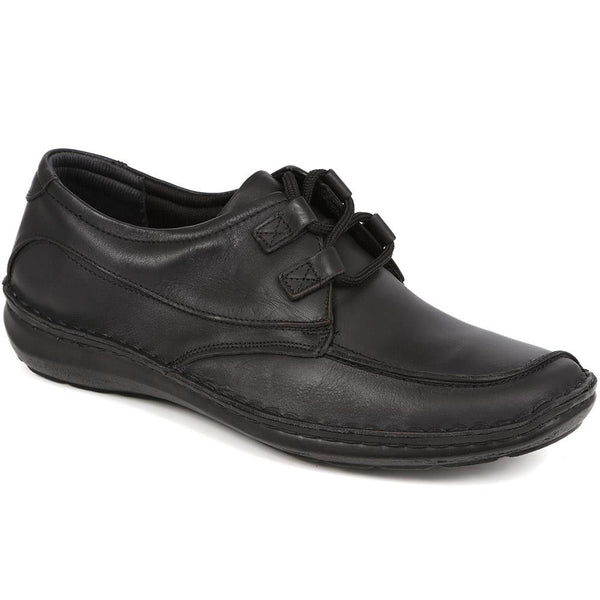 pavers Handmade Leather Shoes - Black Antique
