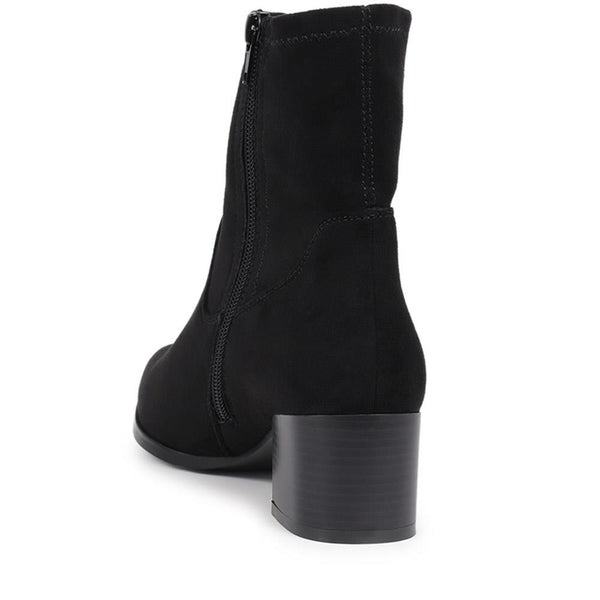 Pavers Heeled Ankle Boots - Black