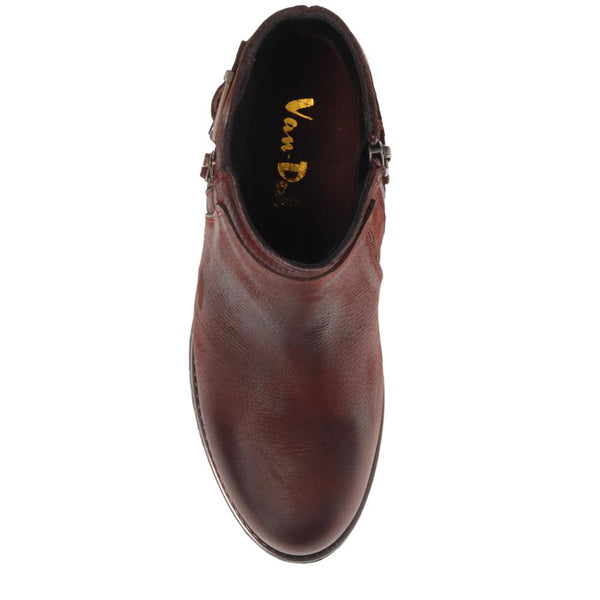 Pavers Heeled Ankle Boots - Dark Brown