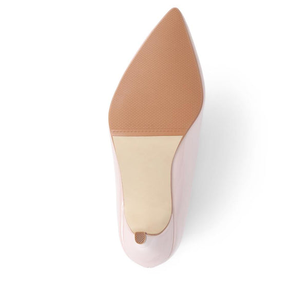 Pavers Heeled Court Shoes - Nude