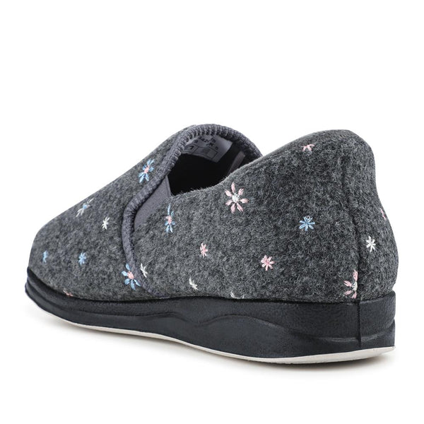 Pavers Just Step In Memory Foam Slippers - Grey