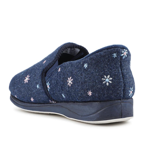 Pavers Just Step In Memory Foam Slippers - Navy