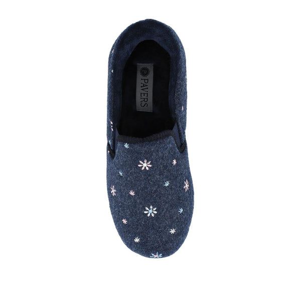 Pavers Just Step In Memory Foam Slippers - Navy