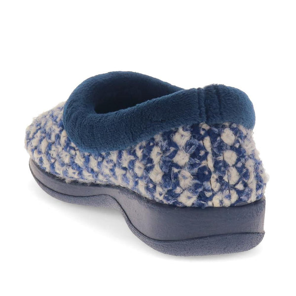 Pavers Knitted Full Slippers - Navy